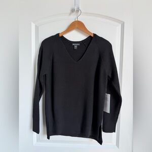 Athleta Black Hanover Vneck Sweater